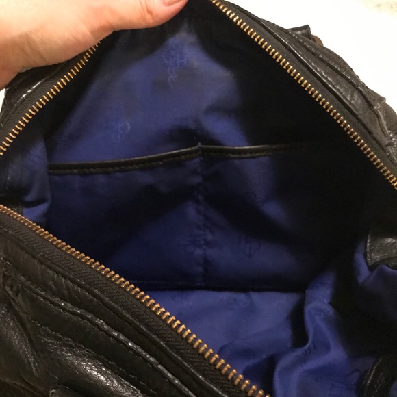 Cole Haan Black Leather Satchel Handbag - Picture 7 of 13